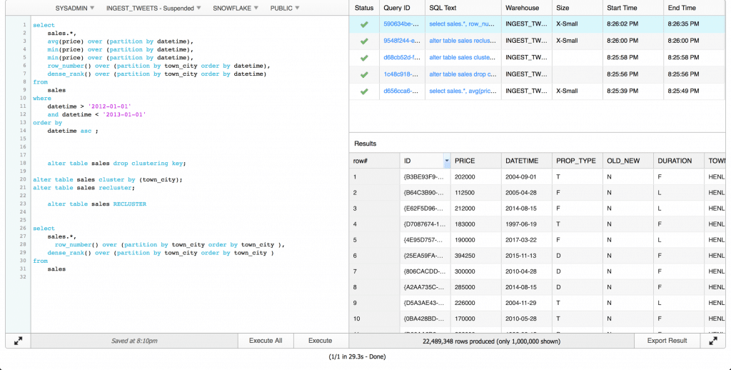 dbeaver query history