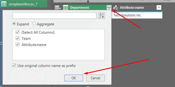 Data management interface for selecting columns in spreadsheet software