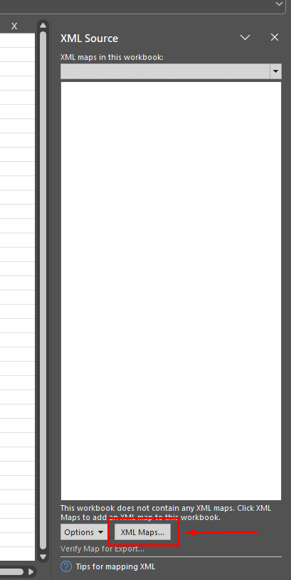 XML source options for importing data into Excel workbook seamlessly